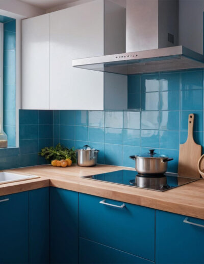 Blue Bespoke Kitchen