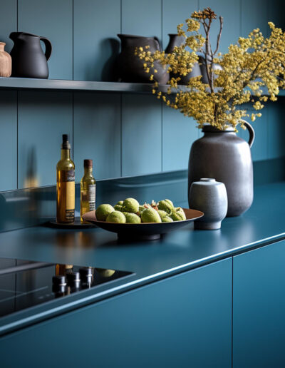 Blue Bespoke Kitchen