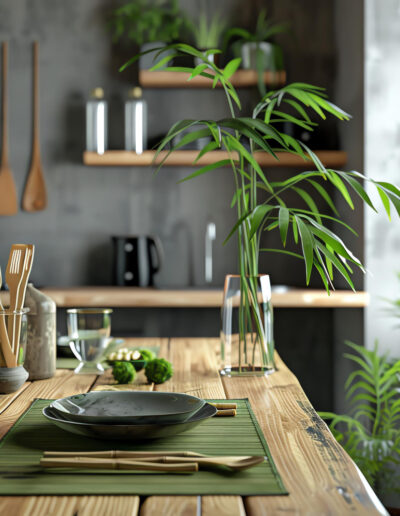 Grey and Wood Bespoke Kitchen