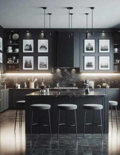 Black Bespoke Kitchen